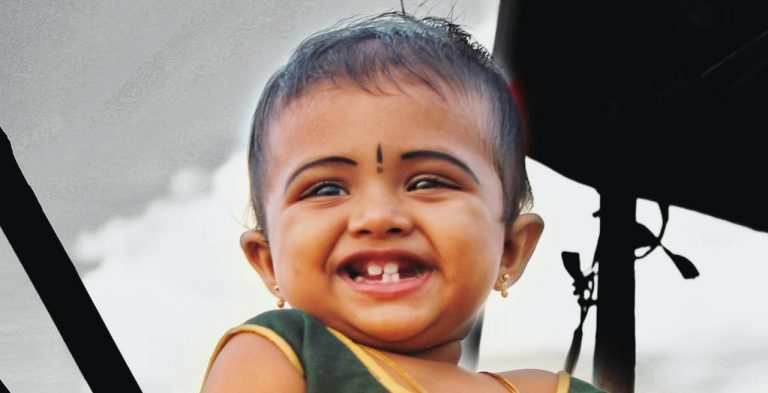 A child smiling